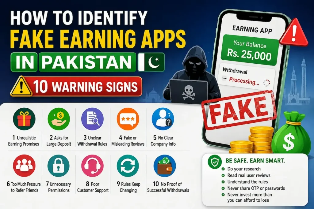 Fake Earning Apps in Pakistan Safety Warning Guide