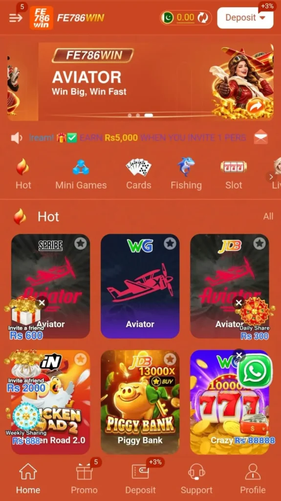FE786 App interface